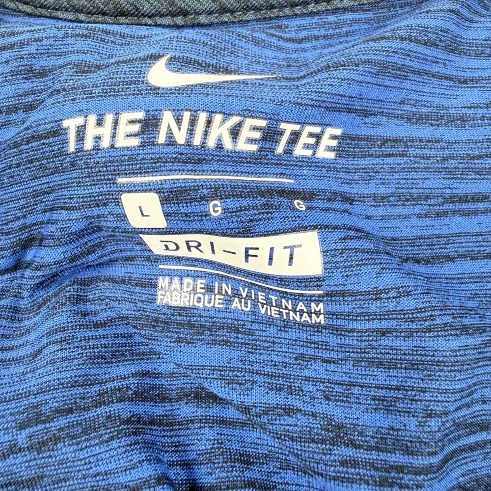 Nike MLB Dri-FIT 3/4 Sleeve Baseball Shirt Blue Heather AA8260-480 Mens Large - Picture 4 of 9